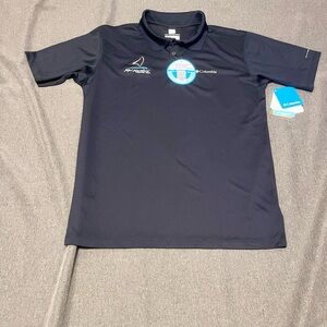 Columbia Polo Shirt Men's Medium M Navy Zero Rules Cool Technology